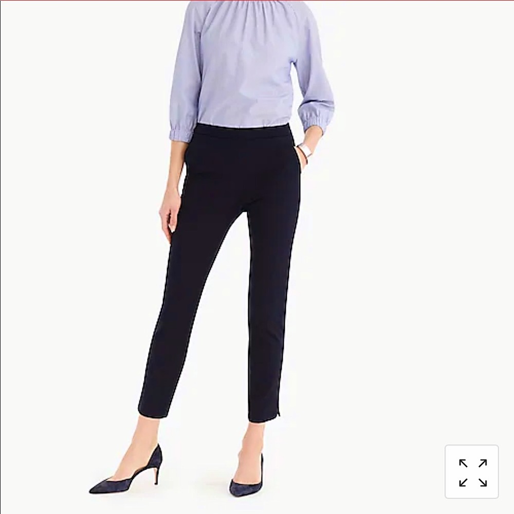 J. Crew Navy Martie Pants Bi-stretch Cotton Size 6